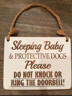 Baby doorbell sign
